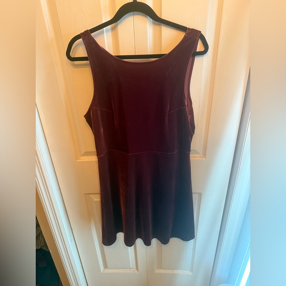 Express Deep Red skater dress
